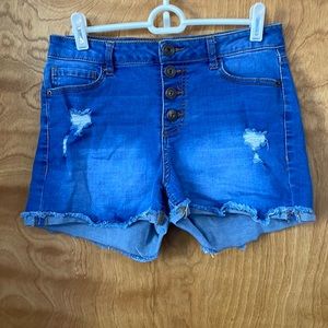 NOBO size 9/29 button fly, high rise denim shorts